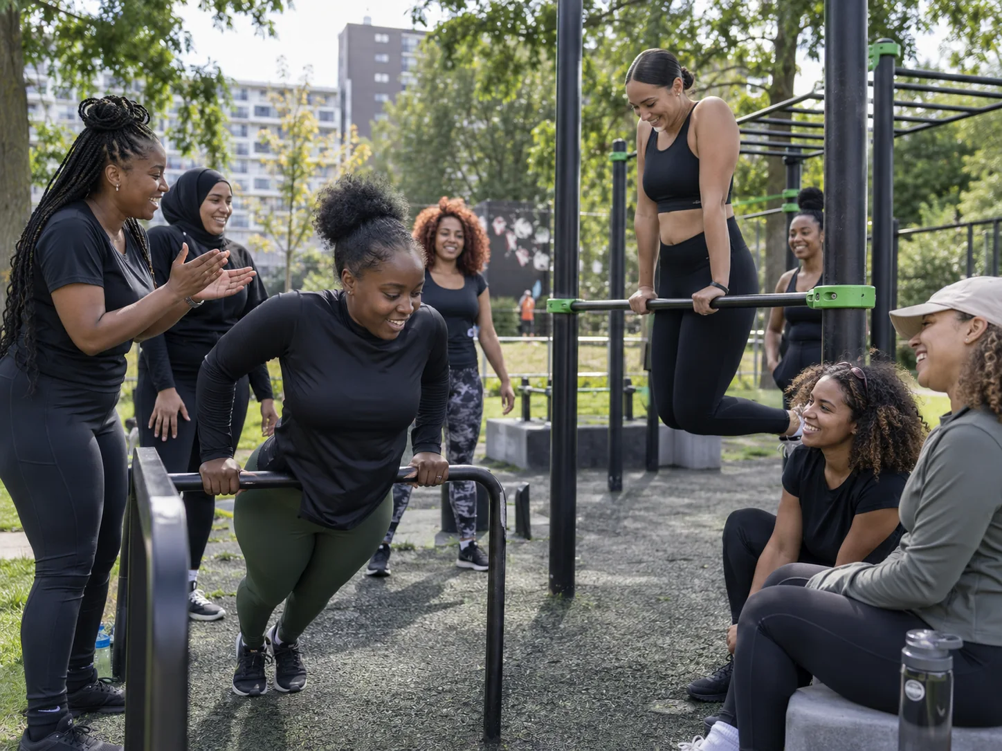 bartendaz vrouwen sporten dipbars