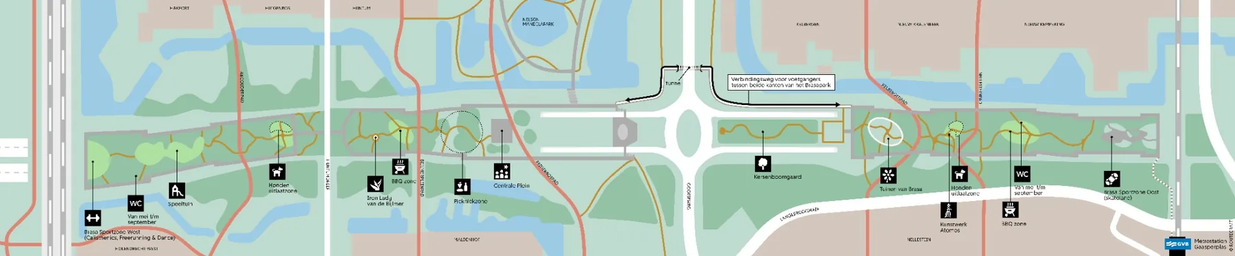 Gemeentelijke plattegrond van Brasapark